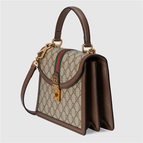 gucci supreme top handle bag saks embellisehd|gucci supreme ophidia bag.